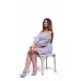 Embroidered Dress "Love in Gray"